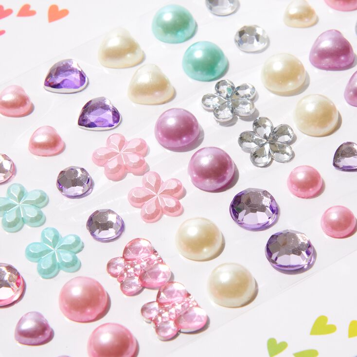 Boucles d&#39;oreilles autocollantes couleur nacr&eacute;e Claire&#39;s Club - Lot de 30,